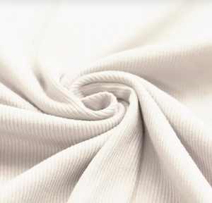 Ribstrick Jersey Stoff Ecru - Mimor Fabrics
